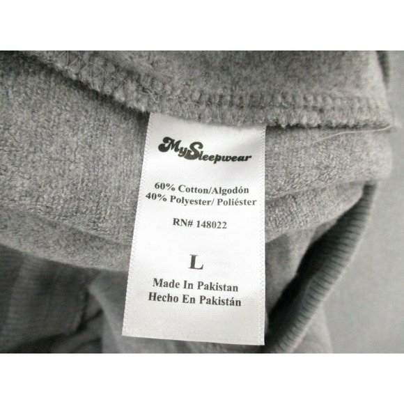 MySleepwear Jogger Pants Mens Large Gray  Fleece Pockets Drawstring MyPillow - Picture 7 of 9